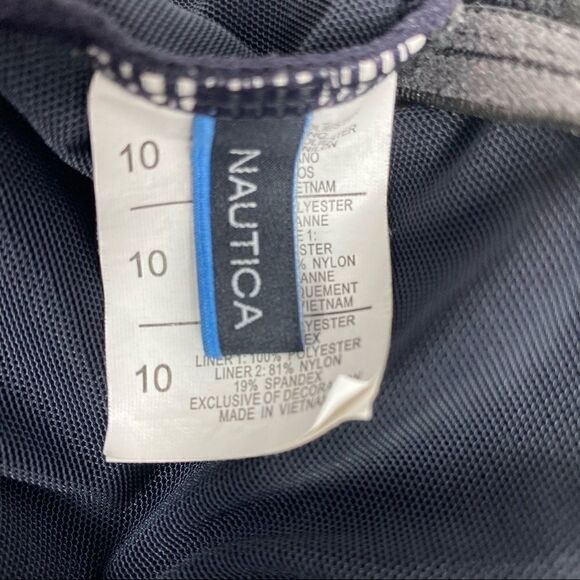 Nautica Navy  Ribbed With White Trim One Piece - Picture 8 of 9